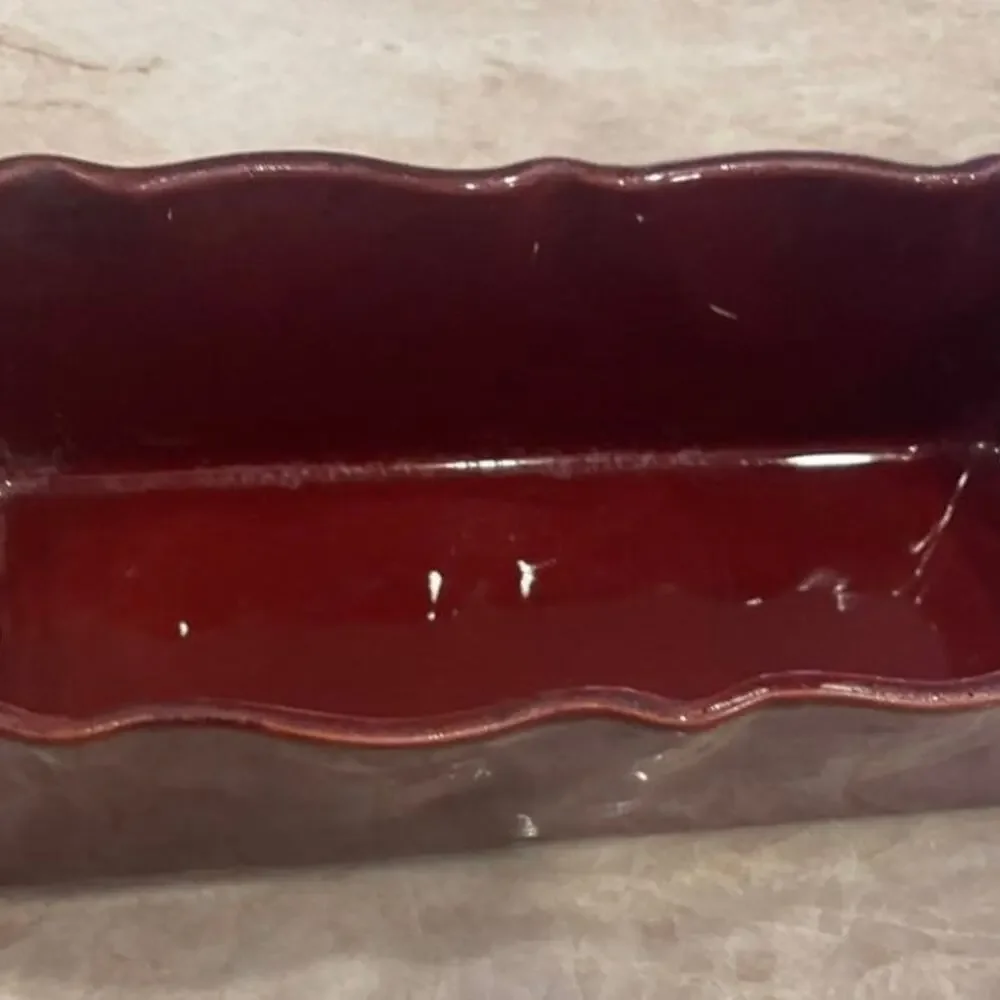 Appolia stoneware french bread pan brown glaze  France